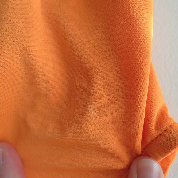 VINTAGE GOTCHA 90s Neon Orange Aztec Embroidered Open Back Swimsuit - Size S - Picture 15 of 15